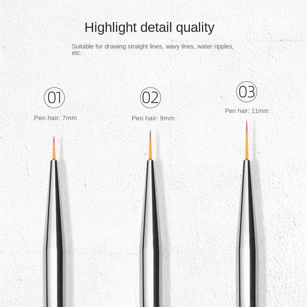 Mxbeauty Tarik Kawat Sikat Kuku Wanita Metal Gaya Punk Manikur Alat Ultra-Tipis Garis UV Gel Ekstensi Aksesoris Kuku Nail Painting Pen