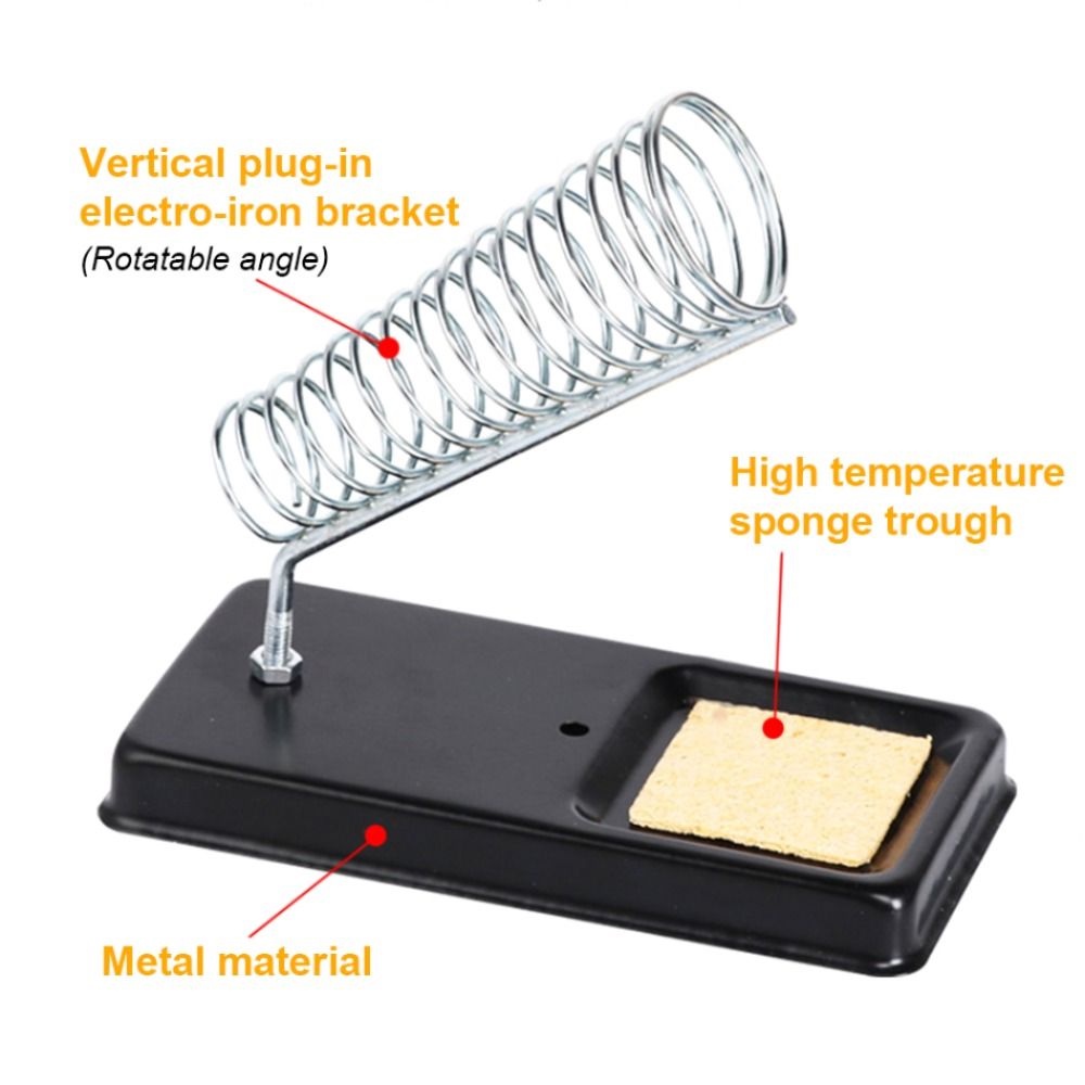 Lanfy Solder Iron Stand Welding Cleaning Sponge Bracket Penahan Suhu Tinggi Penyangga Dudukan Timah Solder