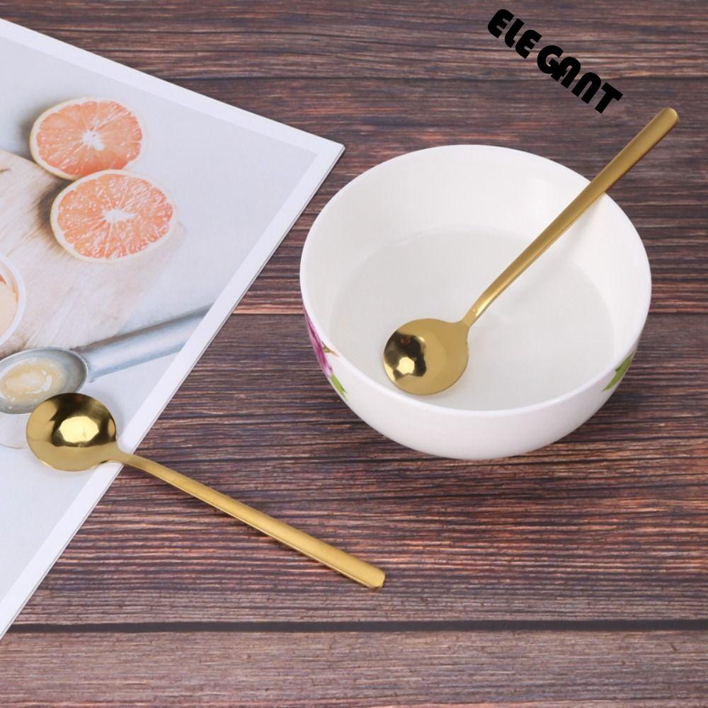 [Elegan] Sendok Kopi Gold Sup Es Krim Mini Untuk Aksesoris Dapur Sendok Teh Gula