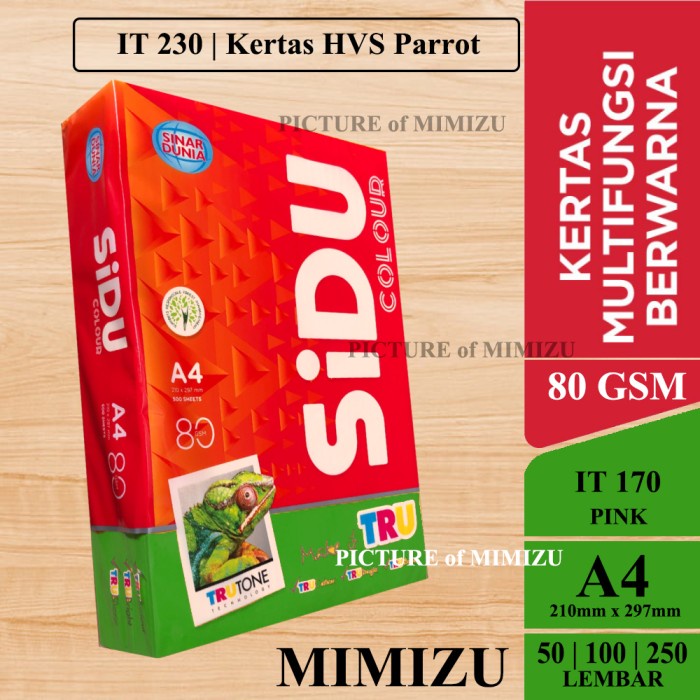 

SIDU Kertas HVS Warna A4 80 Gsm IT230 PARROT (Hijau PARROT)