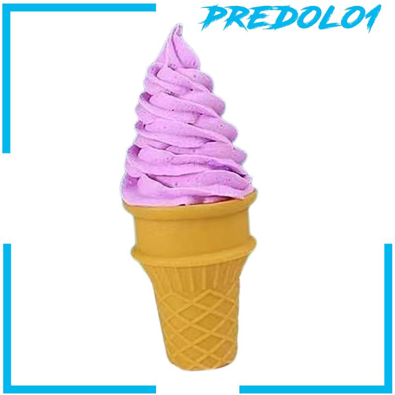 [Predolo1] Ice Cream Cone Food Model Palsu Untuk Pajangan Properti Foto Dessert Dekorasi Desktop
