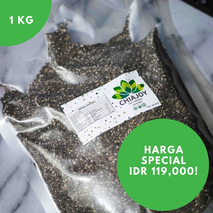 

N.E.W Chia Seed Chiajoy 1KG Terbaik Untuk Diet