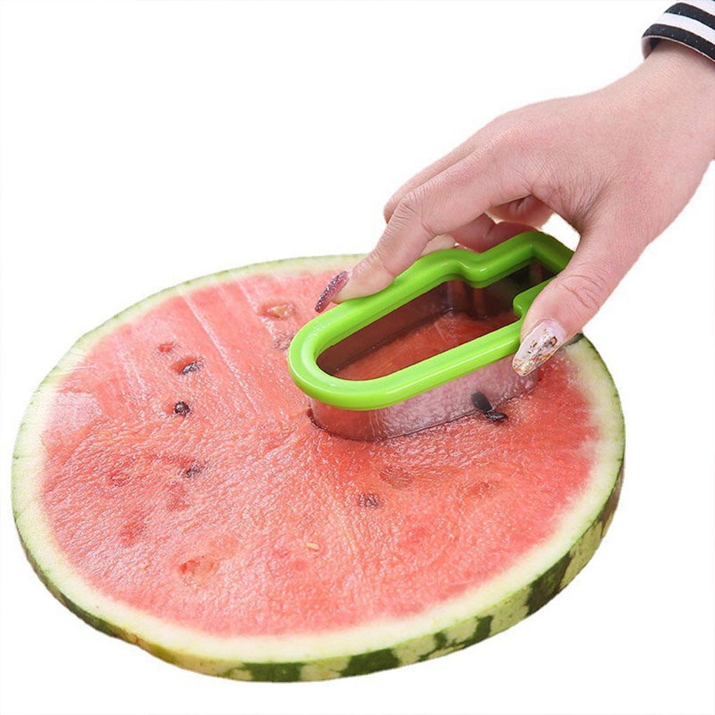 Watermelon Cut Stainless Steel Cutting Fruit Pulp Separator Tahan Air Alat Pengiris Buah Cetakan Bentuk Es Loli