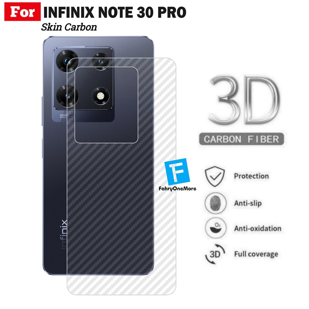 Skin Carbon Infinix Note 30 30 Pro Garskin Anti Jamur Pelindung Belakang Handphone