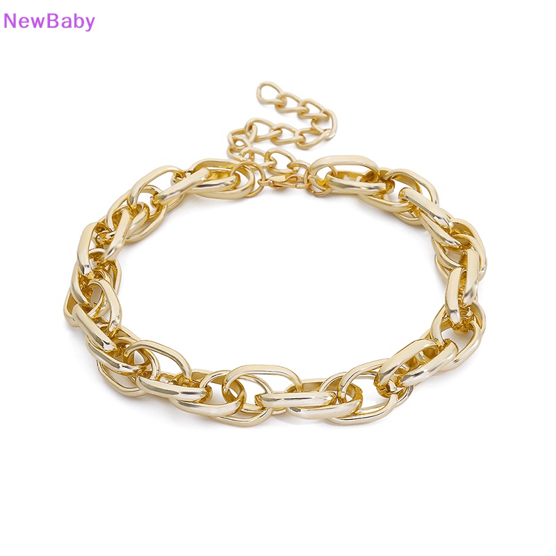 Newbaby Punk Berlebihan Logam Berat Tebal Rantai Choker Kalung Wanita Goth Perhiasan Hadiah ID