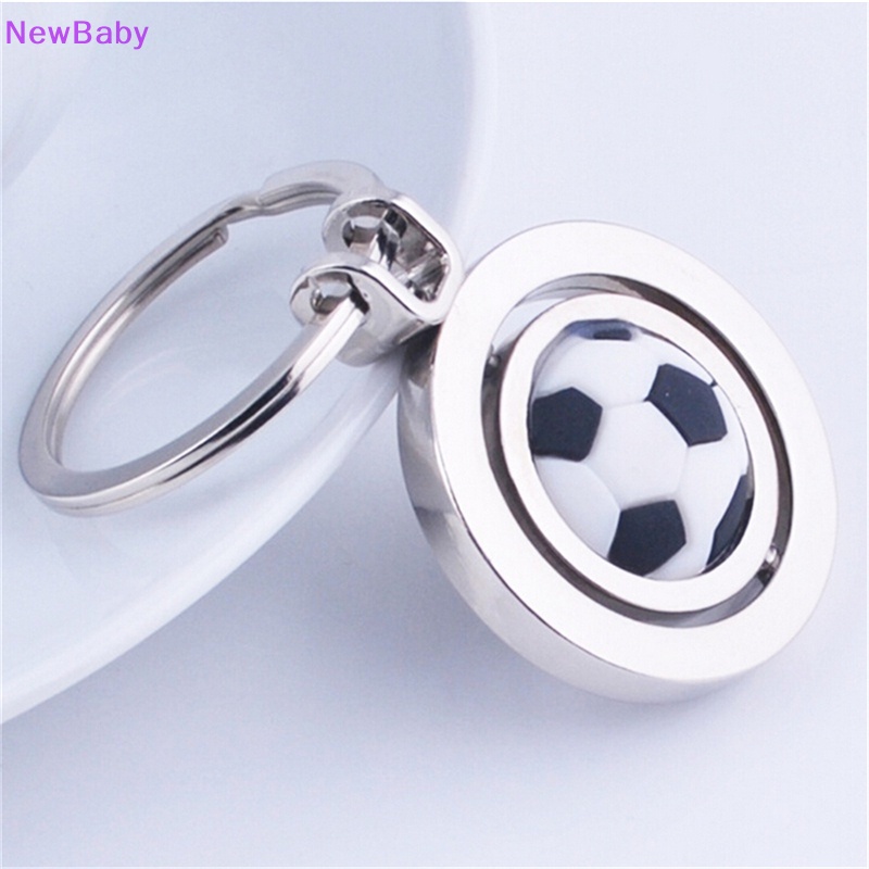 Newbaby 3D Sports Rotag football soccer Gantungan Kunci Keyring Gantungan Kunci Ring Key Fob ball ID