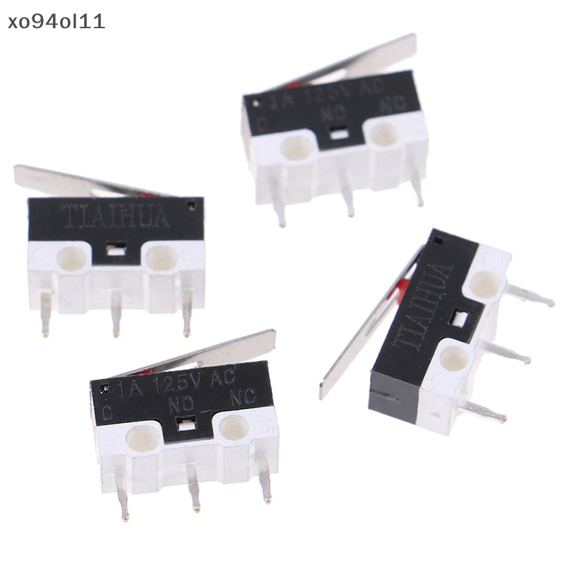 Xo 10Pcs Limit Switch Push Button Saklar 1A 125V AC Mouse Switch 3Pins Micro Switch OL