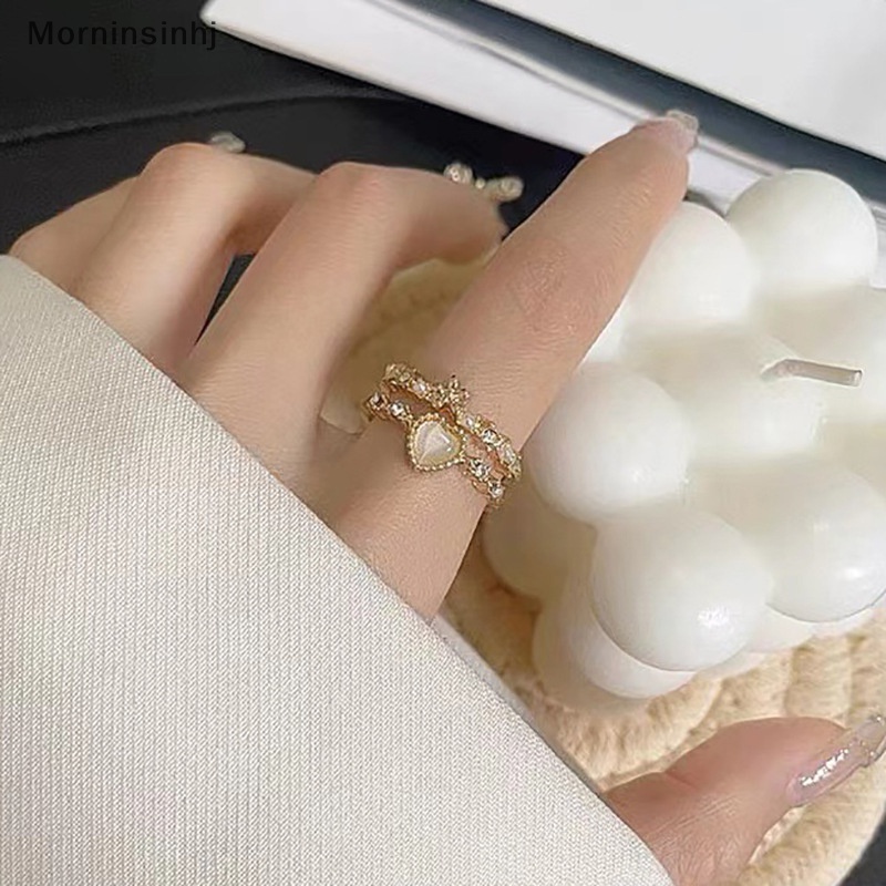 Mornin Fashion Hati Vintage Cinta Cincin Untuk Wanita INS Punk Gothic Terbuka Geometris Jari Cincin Pesta Pernikahan Perhiasan Gadis Trendi id