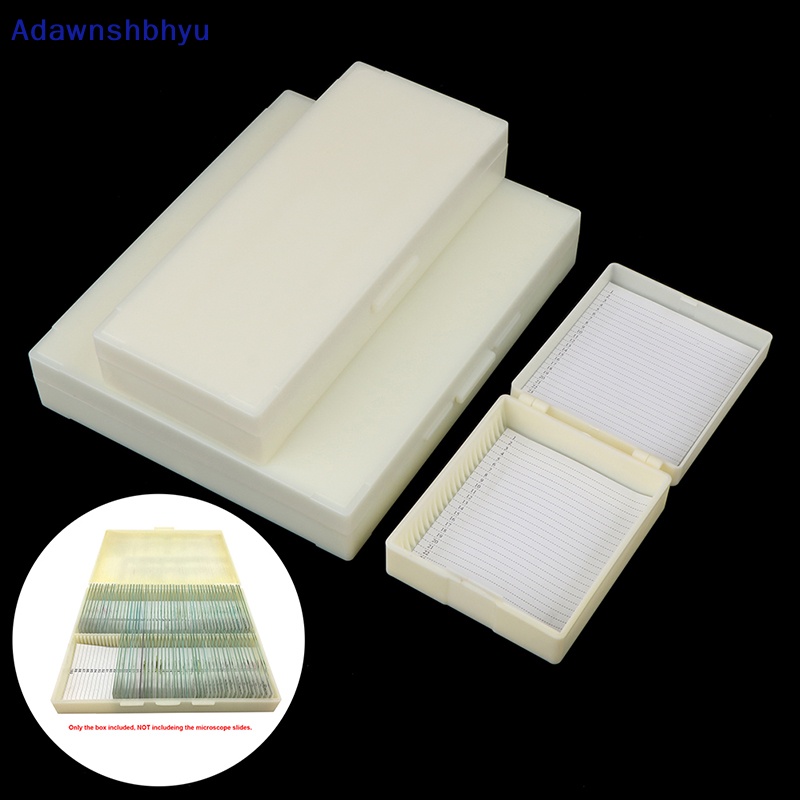 Adhyu Mikroskop Plastik Kaca Slide Kotak 25/50 /100pcs Tempat Penyimpanan Irisan Hayati ID