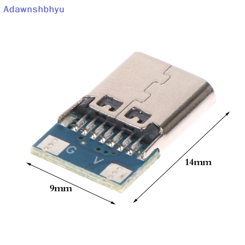 Adhyu Konektor USB 3.1 Tipe C 14pin Female Socket Wadah Antarmuka Pengisian Cepat USB Connector ID