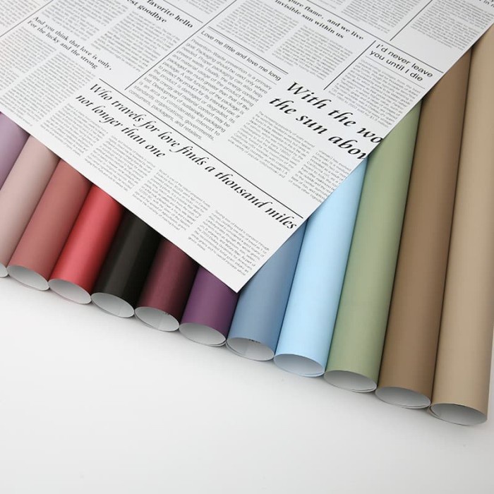 Big Sale Bicolor News Paper Cellophane (PACK) - Kertas Bunga Wrapping Paper