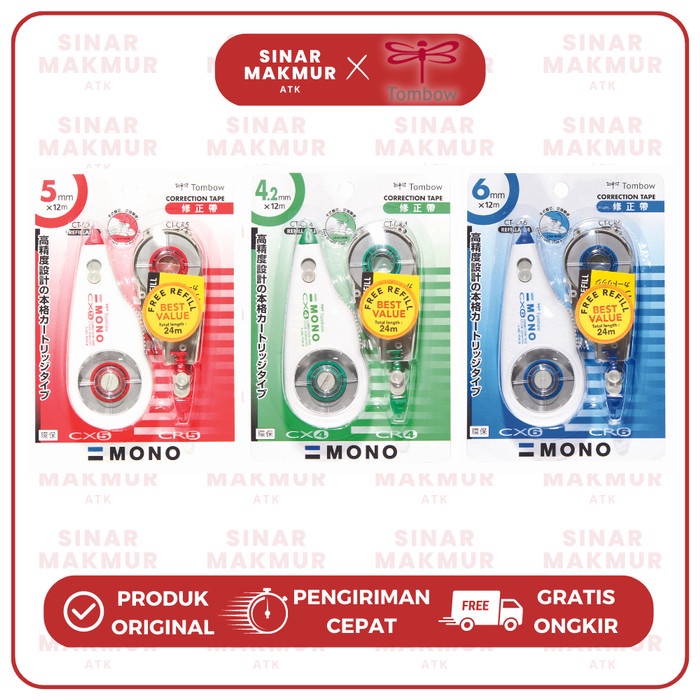 

Correction Tape / Tipex Tombow Mono CT-CX6CR6