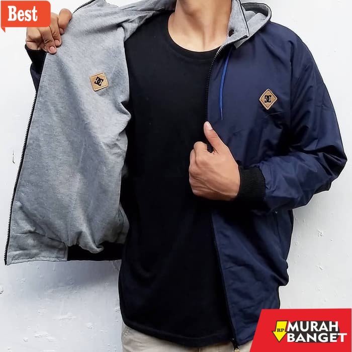 Jaket parasut pria terbaru- Jaket Parasut Bolak Balik / Jaket Anti Air / Jaket Pria Bolak Balik
