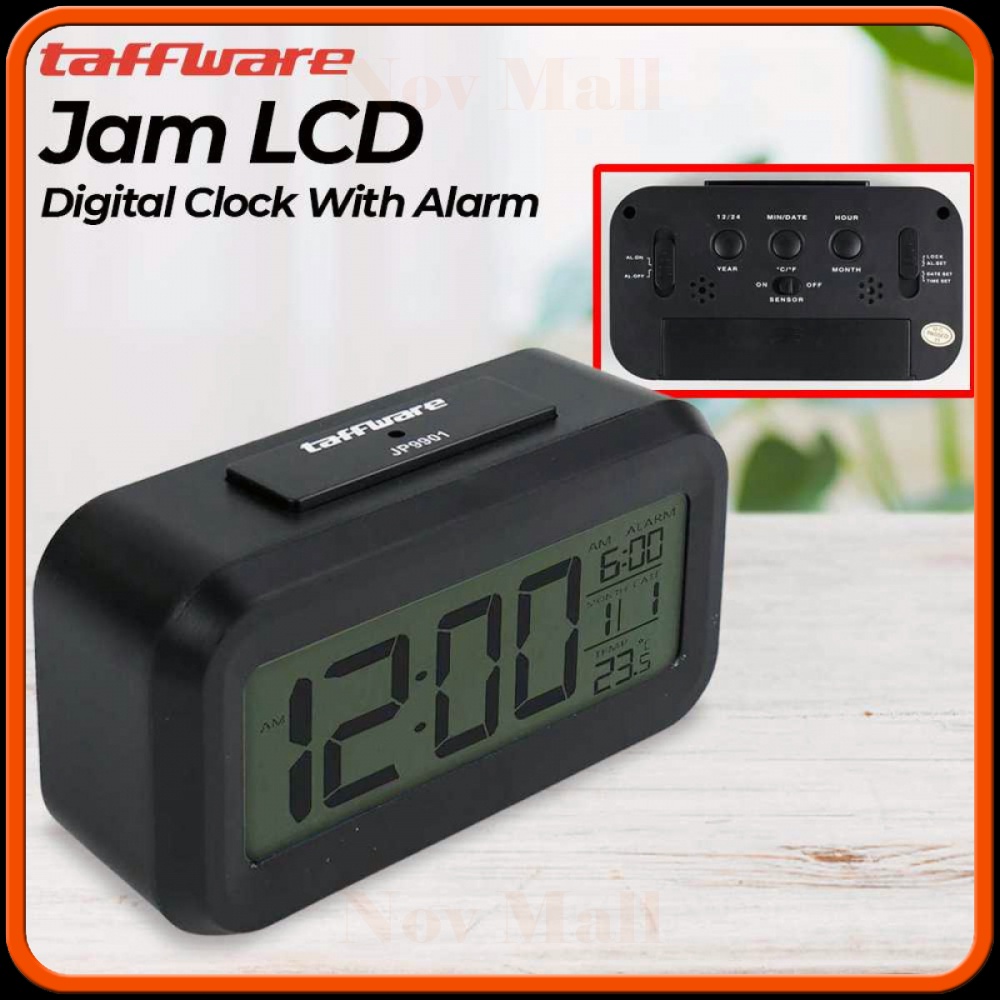 Taffware Fanju Jam LCD Digital Clock with Alarm - JP9901