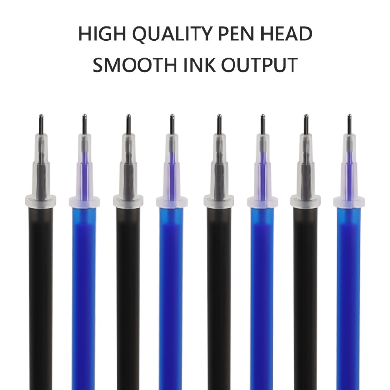 20pcs 0.5MM Signature Pen/Transparan Core Needle Tube Erasable Refill Tinta Hitam/Biru Perlengkapan Kantor Sekolah Menulis Alat Tulis