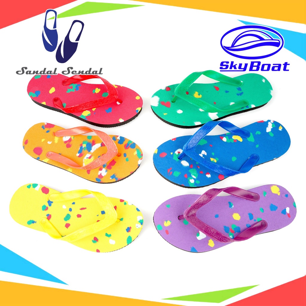 Sandal Jepit Sky Boat 212 Motif Warna