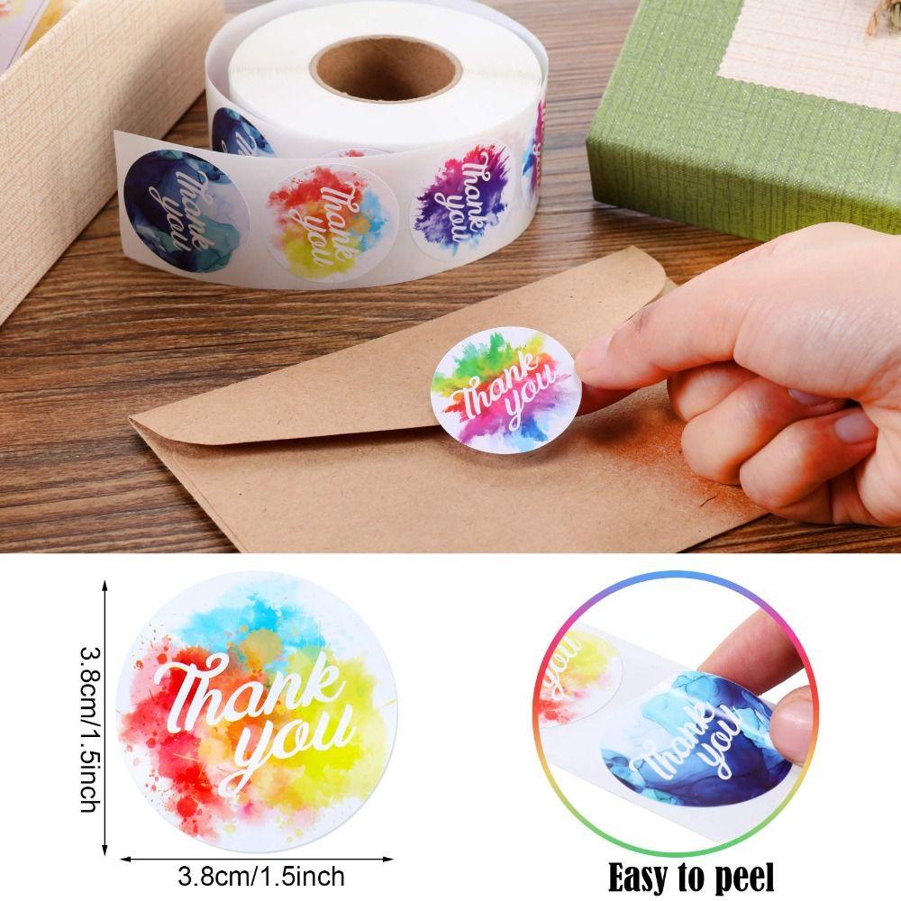 Populer 2roll Stiker New Bentuk Bulat Self Adhesive Label Roll