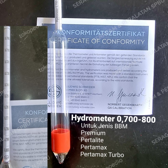 Hydrometer BBM 0,700-0,800