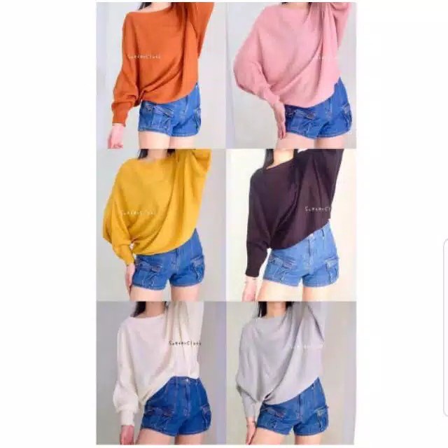 SWEATER RAJUT KEANO SWEET DAILY BATWING SWITER RAJUT WANITA OUTDOOR KEKINIAN REMAJA TERBARU HITS OOTD