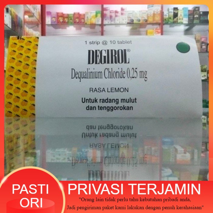 degirol strip 10 tablet / obat radang tenggorokan / permen hisap