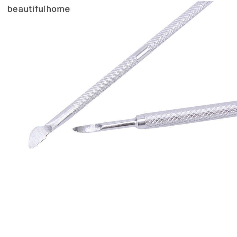 {beautifulhome} 3pcs Stainless Steel Nail Cuticle Nipper Cuticle Pusher Nail Clipper Trimmer.