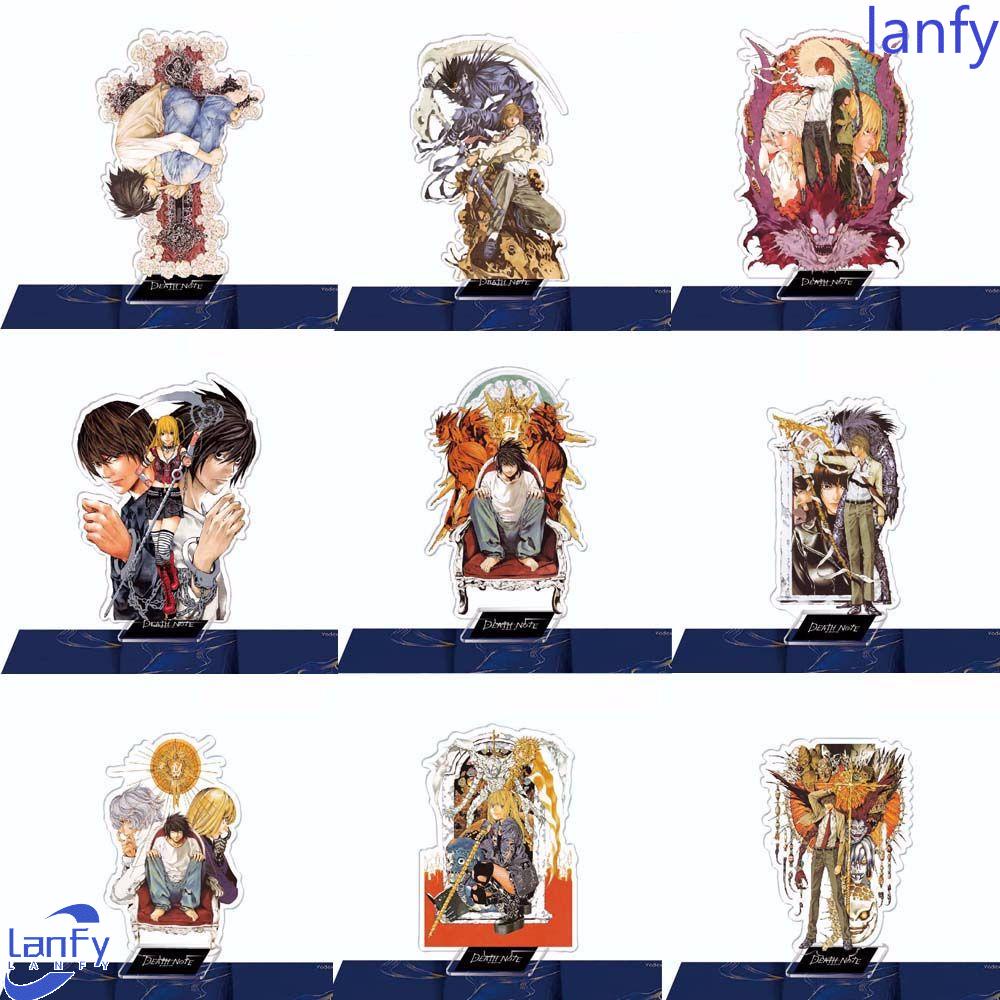 Lanfy Death Note DIY Figure Dekorasi Lawliet L Action Figure Anime Jepang Yagami Light Desktop Standing Card