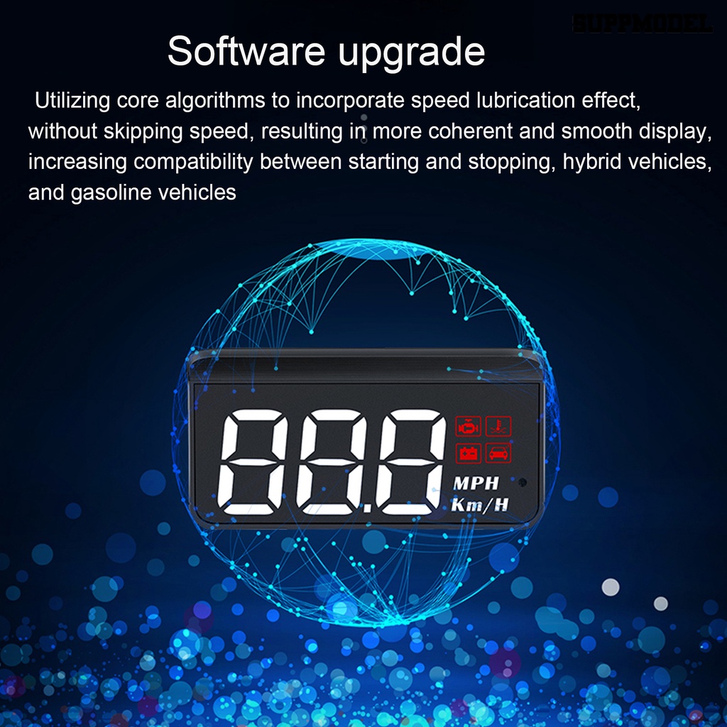[SM]1 Set Car Head Up Display Pajangan Layar Overspeed Warning Auto OBD HUD Proyeksi Digital Car Speedometer Perlengkapan Kendaraan