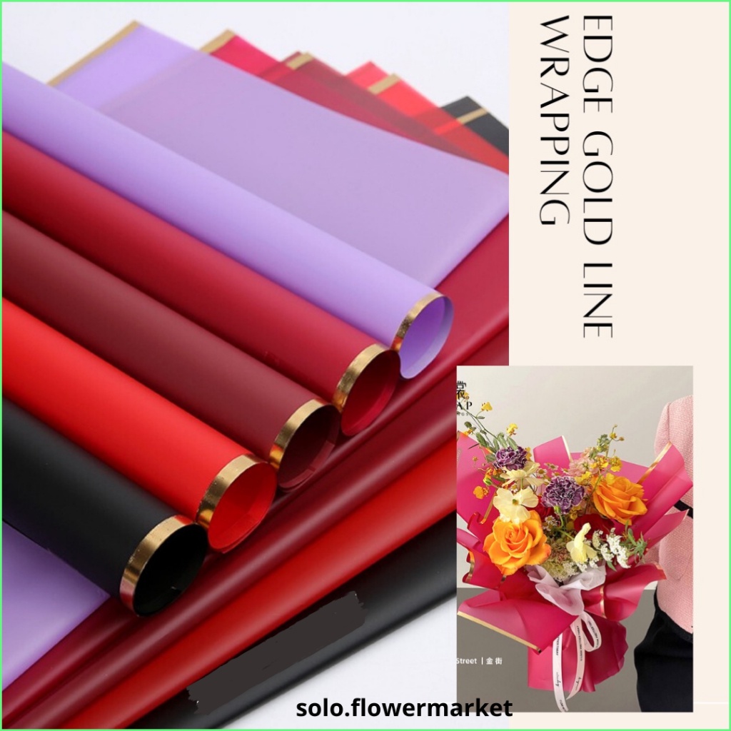 

EDGE GOLD LINE FLOWER WRAPPING COLOR TRANSPARENT CELLOPHANE KERTAS BUNGA BOUQUET PEMBUNGKUS BUKET KERTAS BUNGA POLOS UJUNG GARIS GOLD KERTAS KADO GIFT WATERPROOF WRAPPING PAPER BOUQUET BUNGA KERING BUKET BUNGA SABUN BUKET WISUDA CRAFT PAPER NONWOVEN PAPER