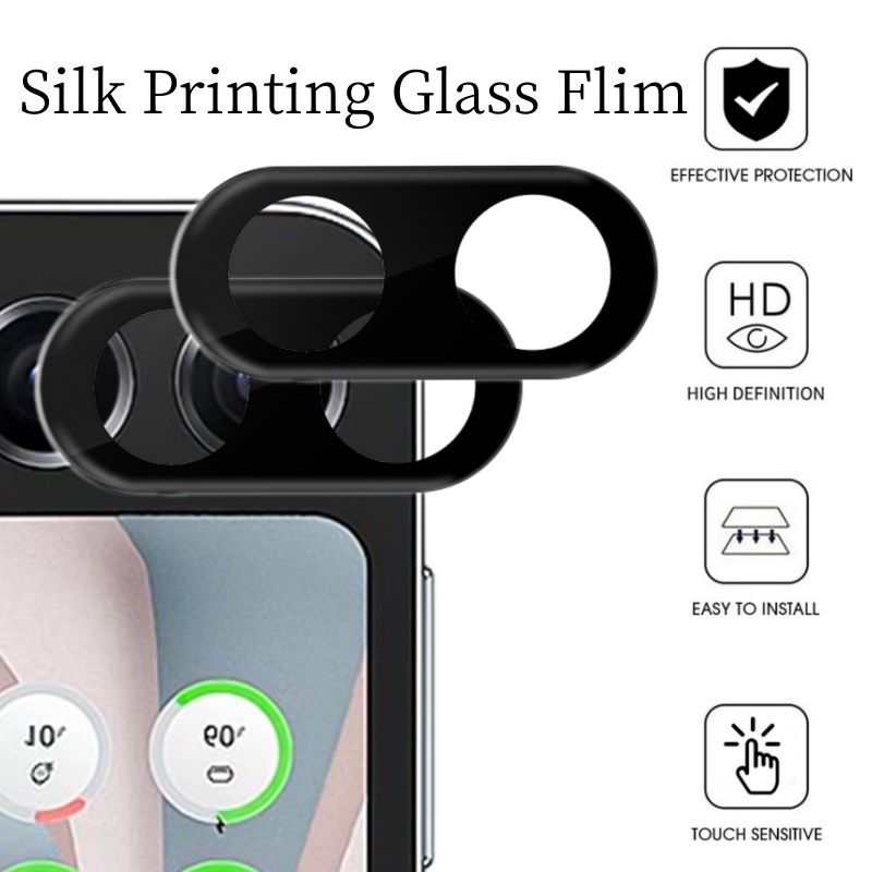 Tahan Aus Aman Sutra Printing Tempered Glass Luar Film Pelindung Layar Kecil Jernih HD Kokoh Pelindung Lensa Kamera Untuk Samsung Galaxy Z Flip 5.5g