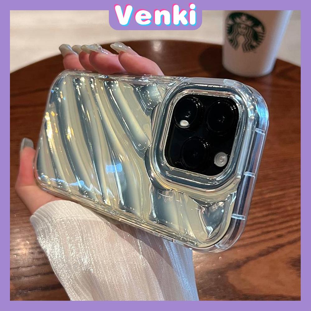 VENKI - Untuk iPhone 11 Case Laser Reflektif Bening Phone Case TPU Soft Shell Airbag Sederhana Multicolor Tahan Guncangan Kompatibel dengan iPhone 13 Pro max 12 Pro Max 11 xr xs max 7 8Plus