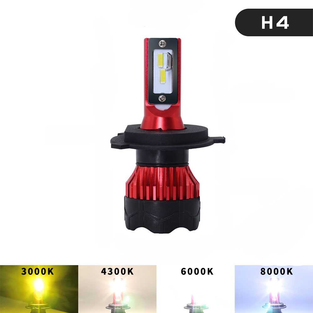HAOSJ Lampu Depan Mobil LED ZES Headlight 12000LM 55W H4 2PCS - K5
