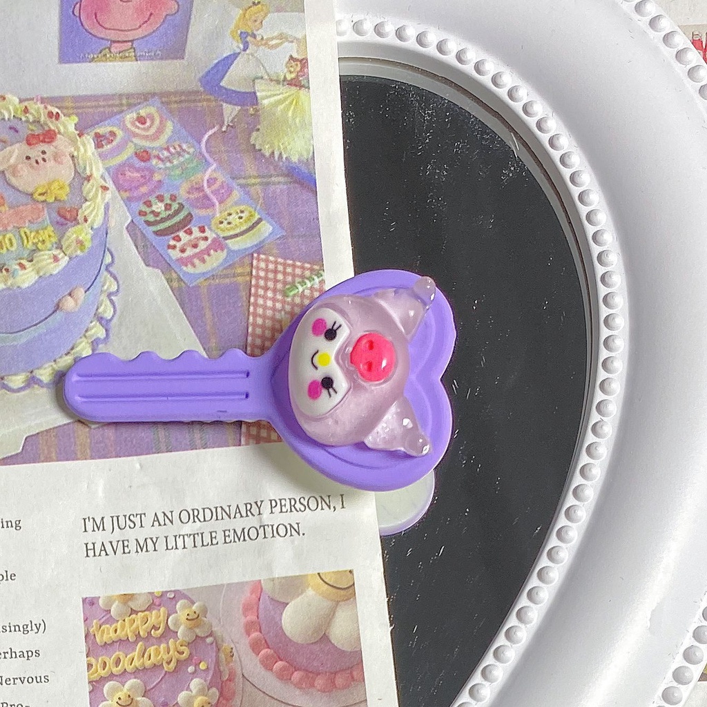 Jepit rambut anak kunci transparan kartun gemerlap sanrio bahan berkualitas import harga grosir bisa cod