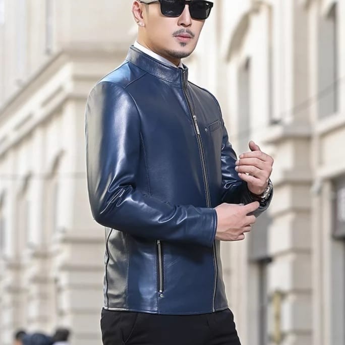 jaket kulit asli pria terlaris/ jaket kulit asli model terbaru-jaket kulit domba Garut terlaris jake