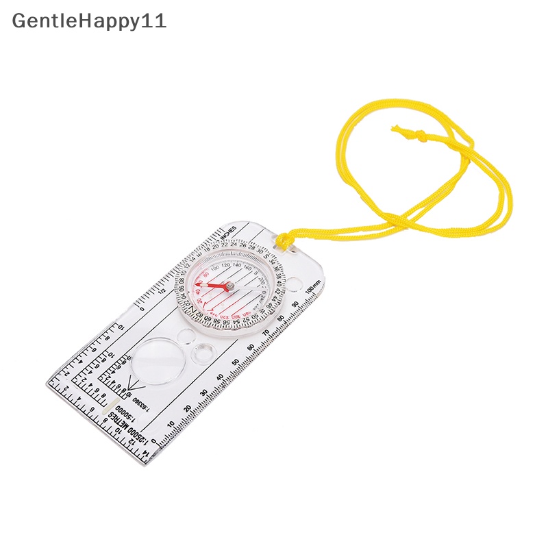 Gentlehappy Magnifying Compass Army Pramuka Hiking Camping Boag Map Membaca Orienteering id