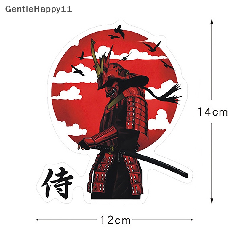 Gentlehappy JAPAN Samurai Warrior Sticker Katana Decal Vinyl Mobil Sepeda Truk Motor id