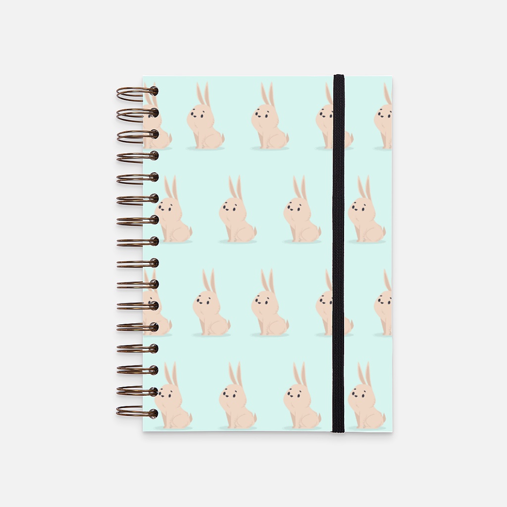 

Hard Cover Notebook dengan ilustrasi kelinci lucu