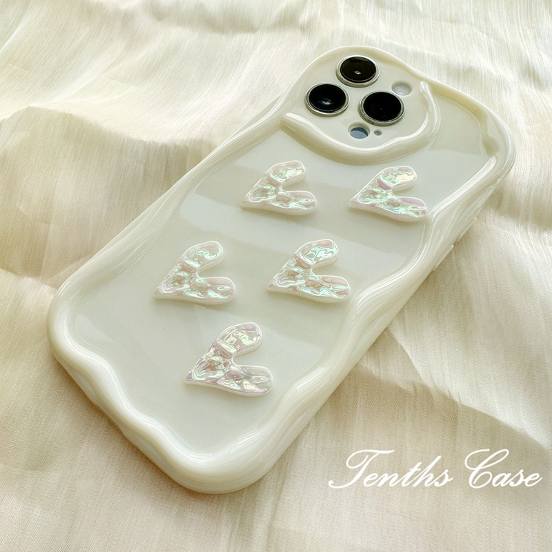 Kompatibel Untuk IPhone14 13 12 11 Pro Max8 7 6 6s Plus X Xr Xs Max SE 2020 3D Tepi Melengkung 3D Love Heart Phone Case Soft Cover