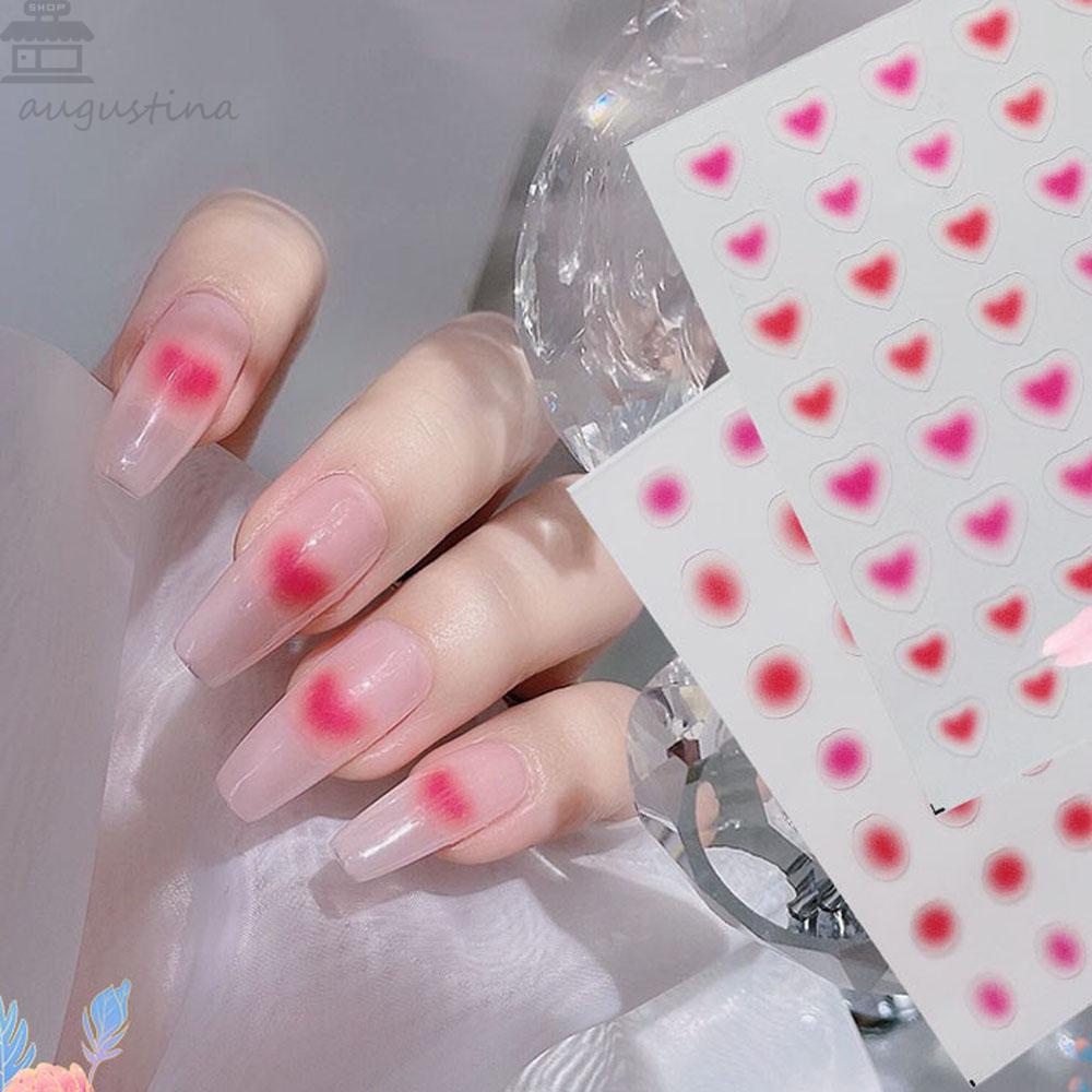 AUGUSTINA Agustina Stiker Nail art Wanita Gadis Halus 3D Transparan DIY Ultra-Tipis Manicure Aksesoris