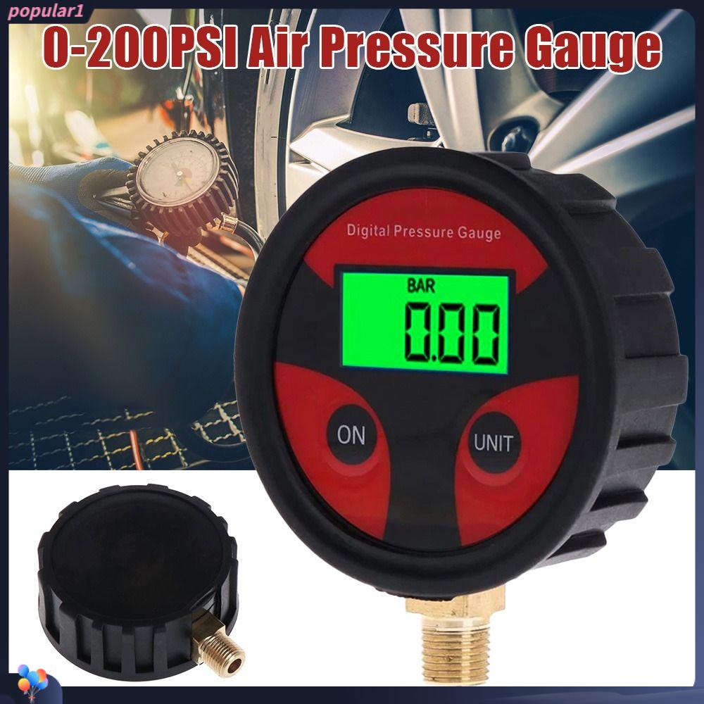 Populer Air Pressure Gauge Presisi Tinggi Digital Display Pengukur Tekanan Ban Karet Tembaga