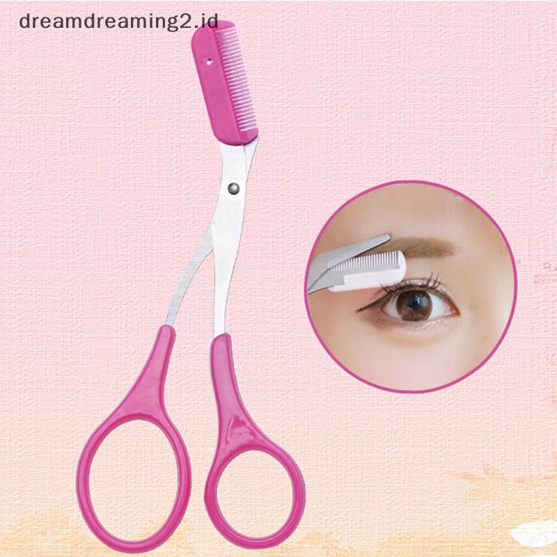 (drea) Makeup Alis trimmer combs eyelash hair remover Gunting grooming Alat Kecantikan //