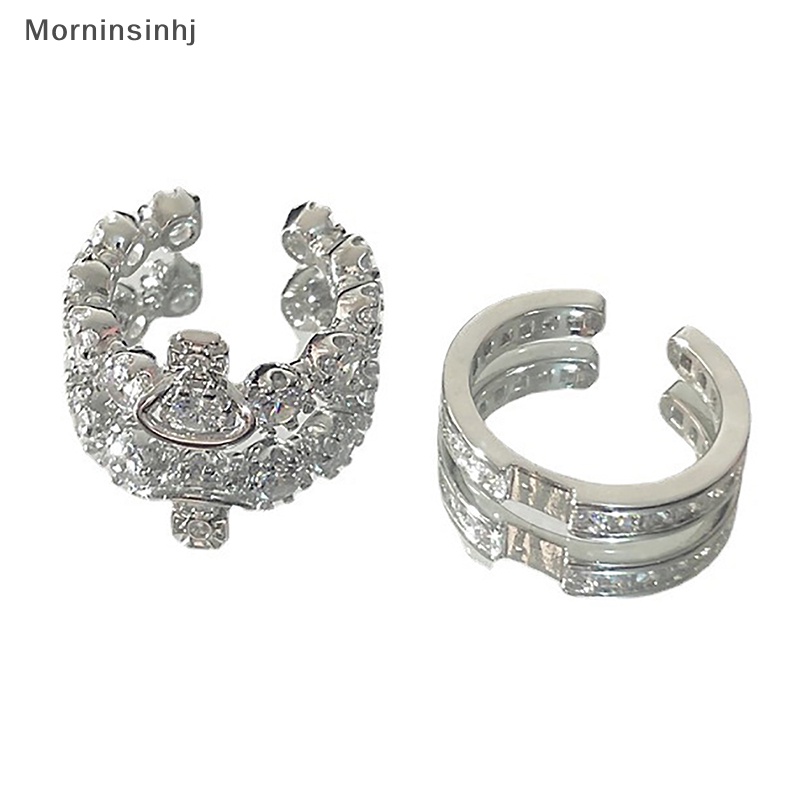 Mornin Fashion Serbaguna Cincin Jari Ringan Saturnus Pembukaan Adjustable Cincin Untuk Wanita Pesta Klasik Shiny Zircon Alloy Jewelry id