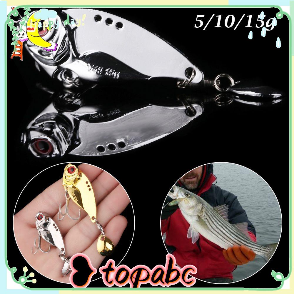 TOP Umpan Pancing Metal Bass Tenggelam Sendok Metal Getar Payet Treble Hook