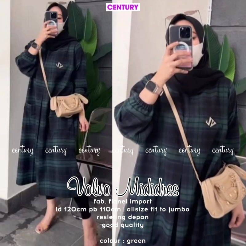 VOLVO MIDI DRESS ORI CENTURY | Ld120 Flanel Import