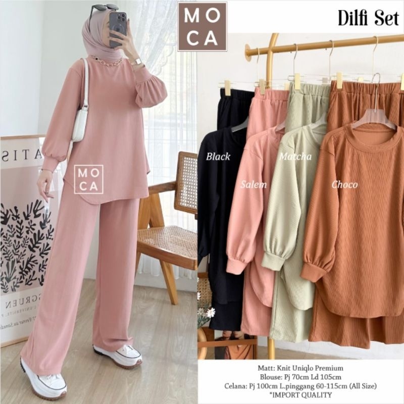 DILFI SET Celana ORI MOCA | Ld105 Knit Uniqlo Premium