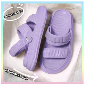 Sandal Jelly Karet Empuk Wanita Korea Kekinian Strap Import Y2