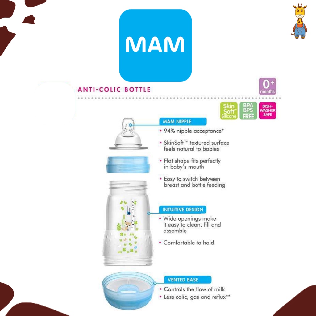 MAM Anti-Colic 260ml - Botol Bayi