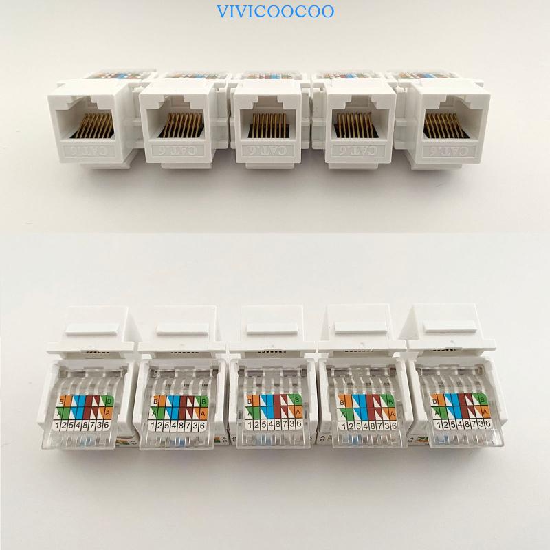 Vivi CAT6 Module Panel UTP Adapter Kabel Konektor RJ45 Bebas Alat Untuk AMP Hot Adaptor Stopkontak Komputer Keystone