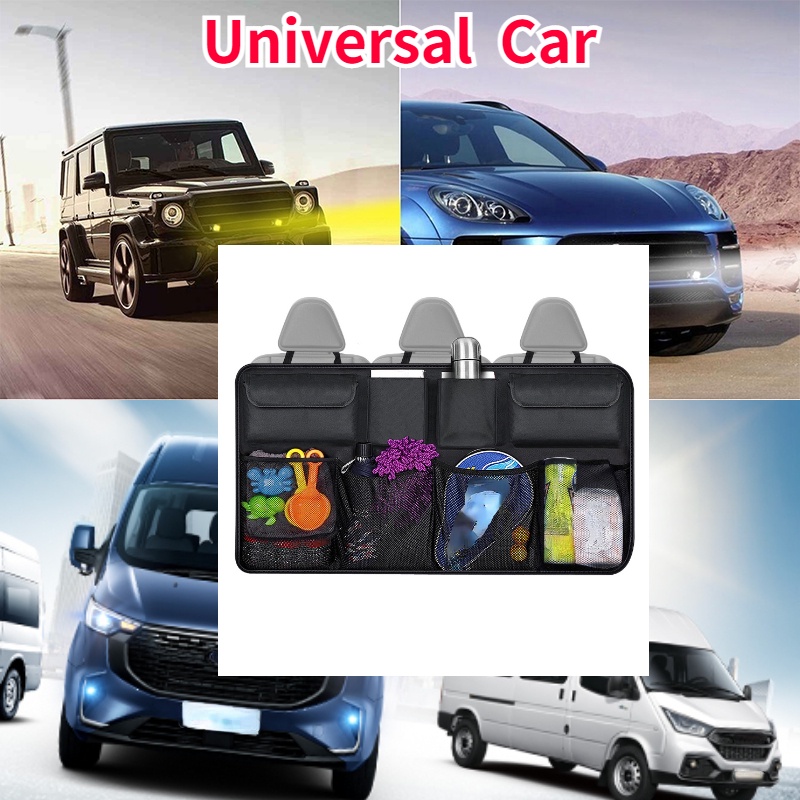 Universal Car Trunk Organizer Adjustable Backseat Storage Bag Net Kapasitas Tinggi Multi Guna Oxford Mobil Kursi Kembali Organizers Universal