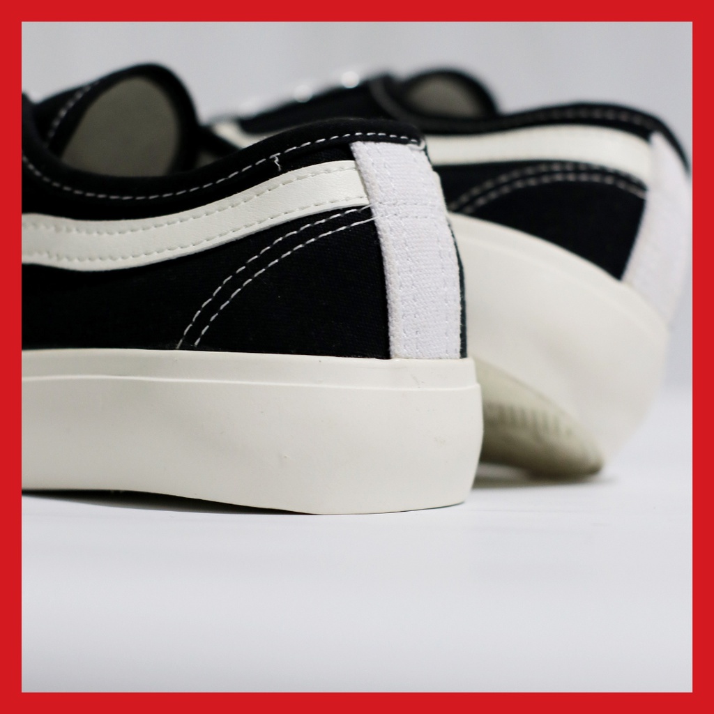 Sepatu Brand Lokal Kasual Pria Wanita No Brand Black White Low Not Sneakers Ventela Public Suede Low