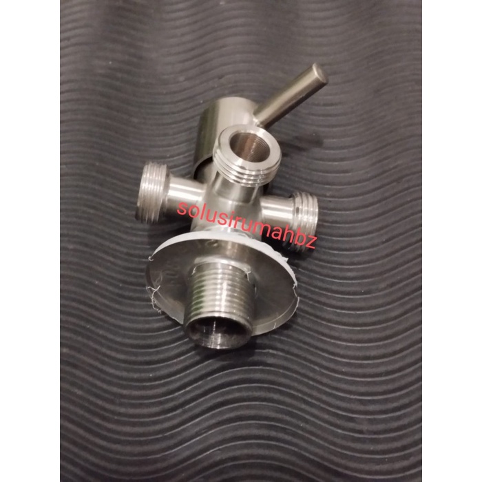 KRAN 4 ARAH STOP BALLVALVE STAINLESS STEEL BALL VALVE 3 KELUAR 1 MASUK